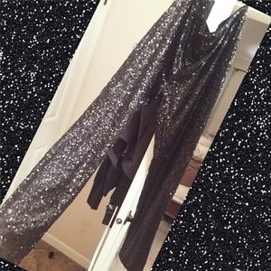 Black sequin pants